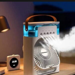 3 in 1 portable mini ac fan cooler with mist & led light