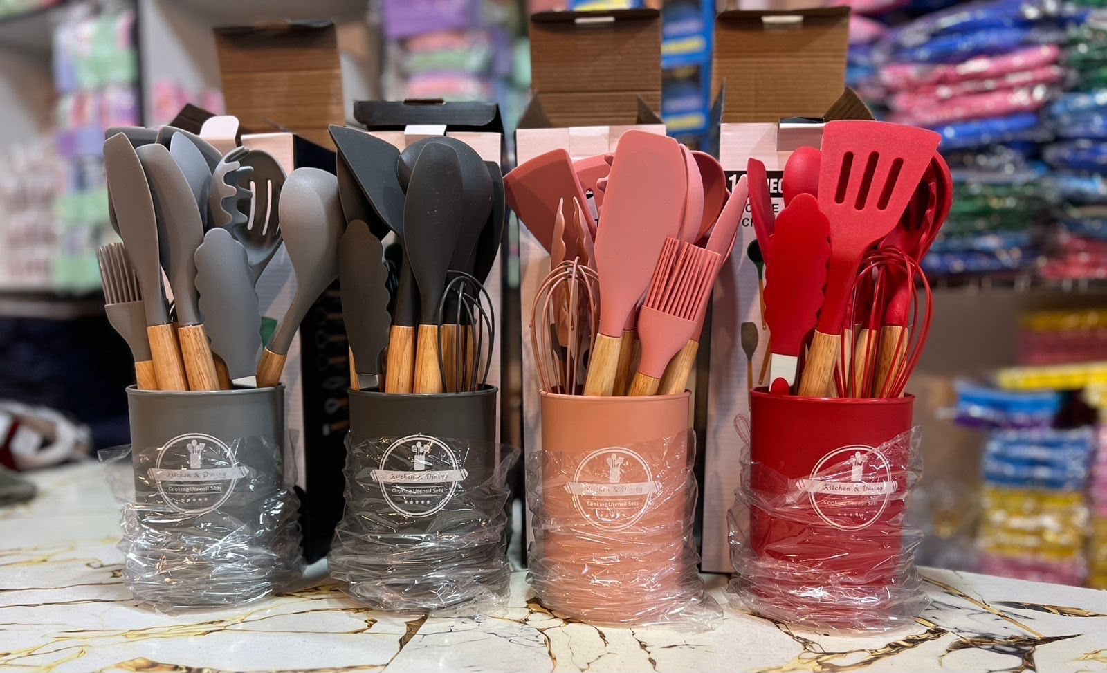 12 PCS SILICONE KITCHEN UTENSILS SET WITH STAND